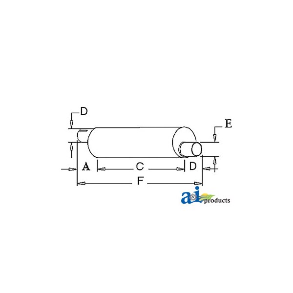 Muffler 44.5" x9.5" x9.5"